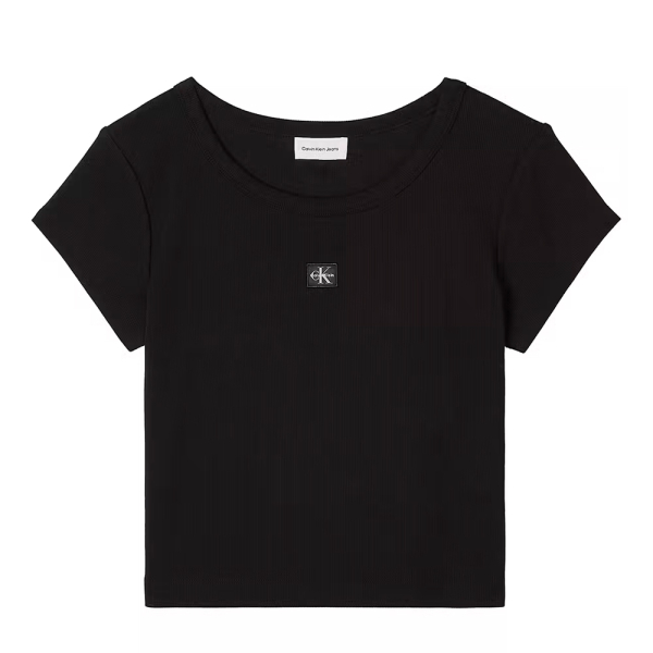 Calvin Klein T-shirts hauts et polos Noir - T-shirt bb ctel avec logo tiss - L - Ref 36 €